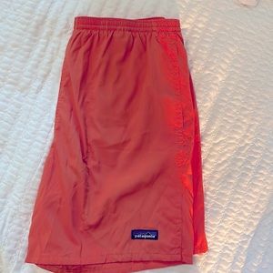 Patagonia swim trunks in orange fully lined, size L